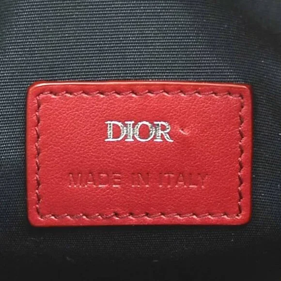 Auth Christian Dior Crossbody Shoulder Bag Red Leather/Silvertone - Picture 13 of 13